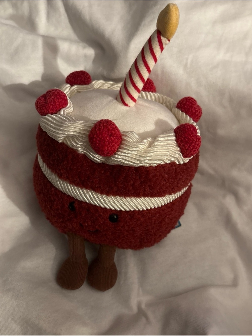 Jellycat Red Birthday Cake with Candle Plush Toy